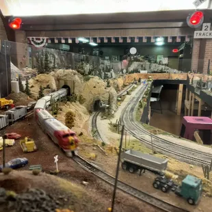 More trains on tracks. Fun to watch.