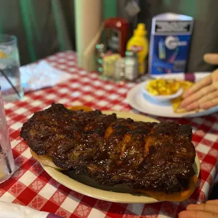 ribs on a plate