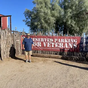 Special parking for veterans! Thank you for your service Kenny!!!!