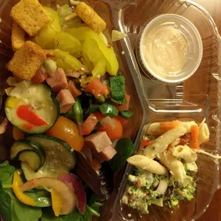 Salad from salad bar. $5.99 a pound. Mine was less than a pound.