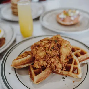 waffles, food