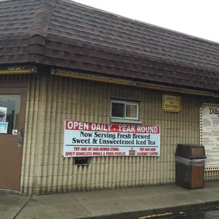 the side with the menu on it