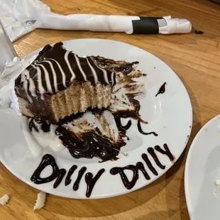 Dillys signature peanut butter pie