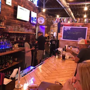 customers at the bar