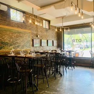 a view of the dining area