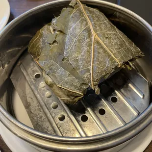 Steamed Lotus Leaf Wrapped Sticky Rice