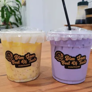 Mango pomelo sago and taro milk tea