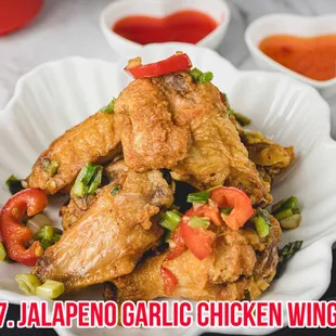 Jalapeno Garlic Chicken Wings