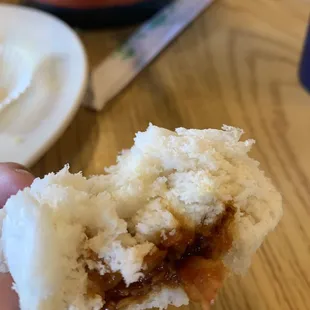 Pork steam bun so good you can tell it was just cooked