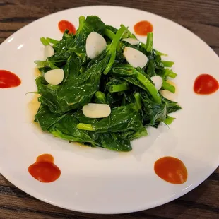 1. Sautéed Pea Shoot with Fresh Garlic