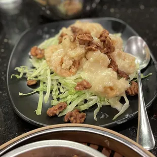 a plate of food on a table