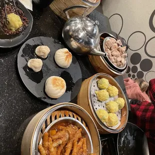 Chicken Feet with Kabocha Pumpkin, Shrimp and Chives Dumpling, Shrimp Dumpling, Spareribs with Rolled Noodles