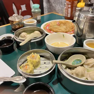 Dumplings galore &amp; onion pancake