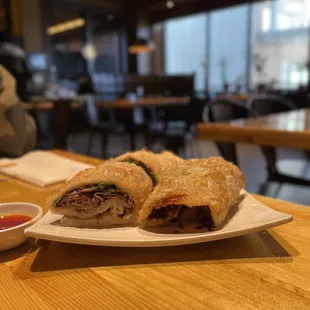 Beef Beef-Stuffed Scallion Pancakes