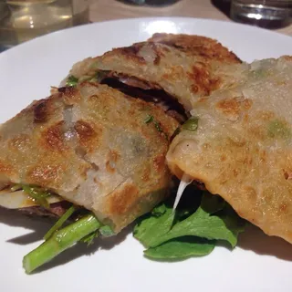 Beef-Stuffed Scallion Pancakes