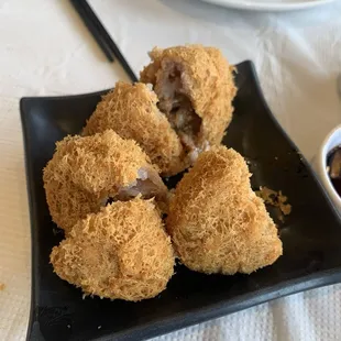 213. Deep Fried Taro with Seafood and Meat Dumplings