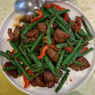 Black Pepper Beef w/String Beans