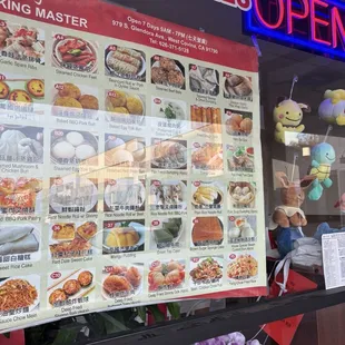 ramen and noodles, menu