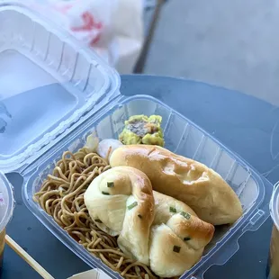 Har Gow, Sui Mai, Pineapple Bun, Green Onion Bun, Chow Mein