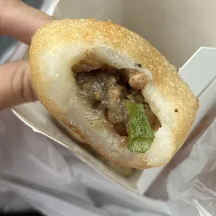 Fried pork puff, FILLINGS EXPLOSION!!