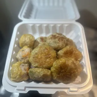 corn dumpling and siu mai