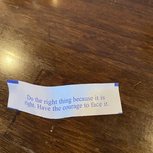 Fortune cookie advice