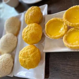 BBQ buns and Salted egg yolk buns