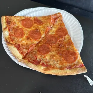 Slices with pepperoni