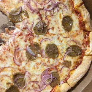 Not impressed! Sausage and onions....seems like it was just thrown together