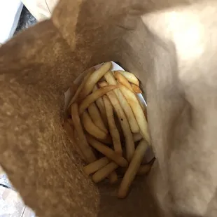 French fries in the bag