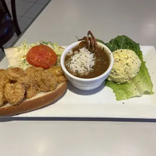 Shrimp poboy combo