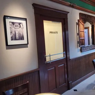 Entrance to restroom