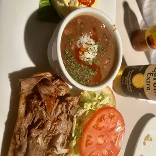 Roast beef poor boy combo