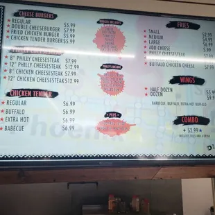 American Influenced Menu