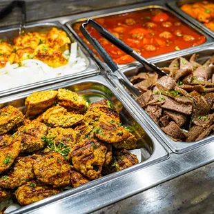 chicken wings and fried chicken, interior