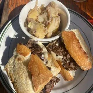 Steak And Cheese On Baguette