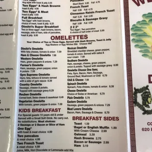 Breakfast Menu