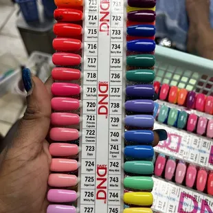 a display of nail polish