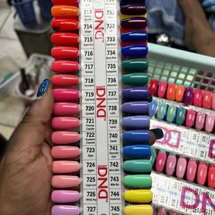 a display of nail polish