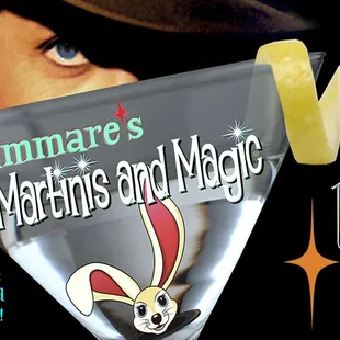 a man in a top hat with a martini in his hand