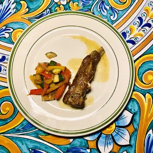 Slow braised pork ribs with Calabrian Peperonata