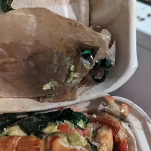 extremely greasy breakfast sandwich