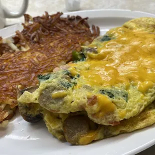 Veggie omelette + sausage