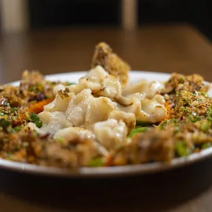 a plate of food on a table