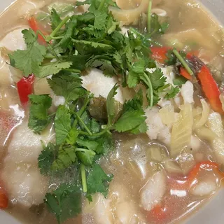 Spicy Sour Cabbage, Fish Slices Noodle Soup