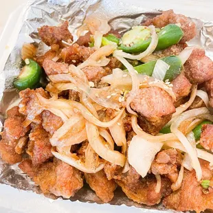 chicken wings and fried chicken, food