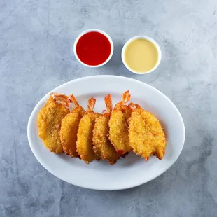 a plate of fried shrimp