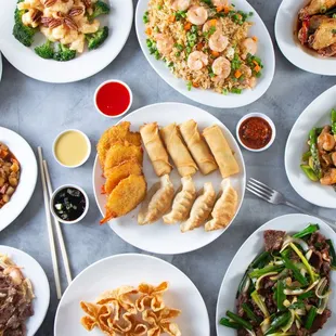 a variety of dishes