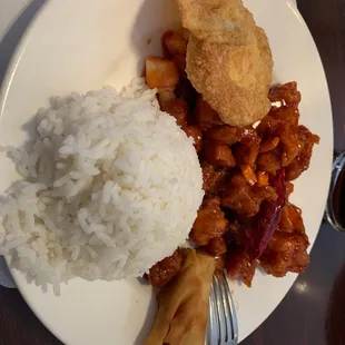 Orange chicken lunch $11.00 on 6/1/23