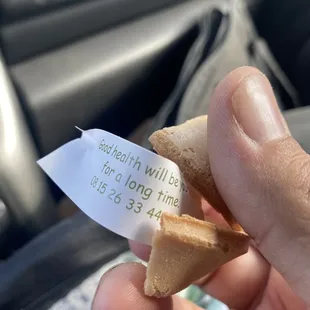 Good health will be yours for a long time. - Perfect Chinese fortune cookie